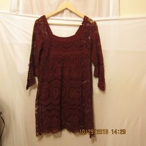 Free People Women's Lace Shift Dress, size Small